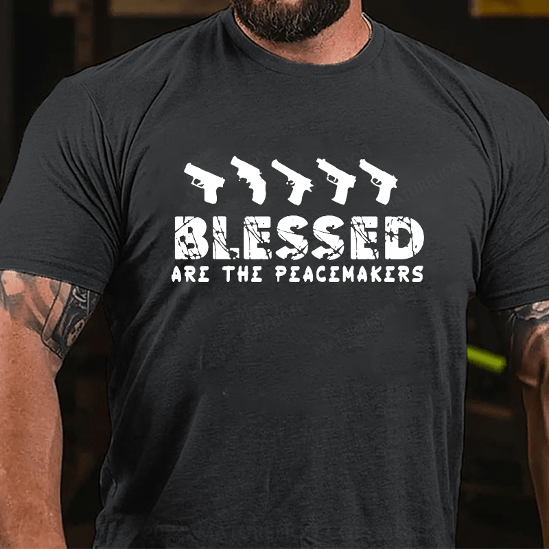 Maturelion Blessed Are The Peacemakers Cotton T-shirt