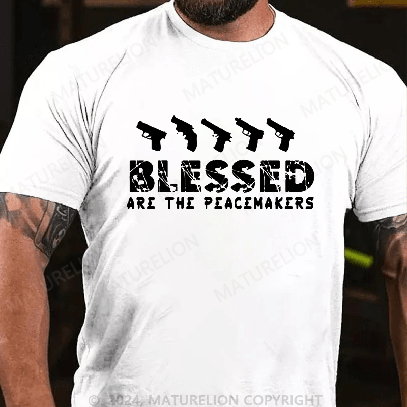 Maturelion Blessed Are The Peacemakers Cotton T-shirt