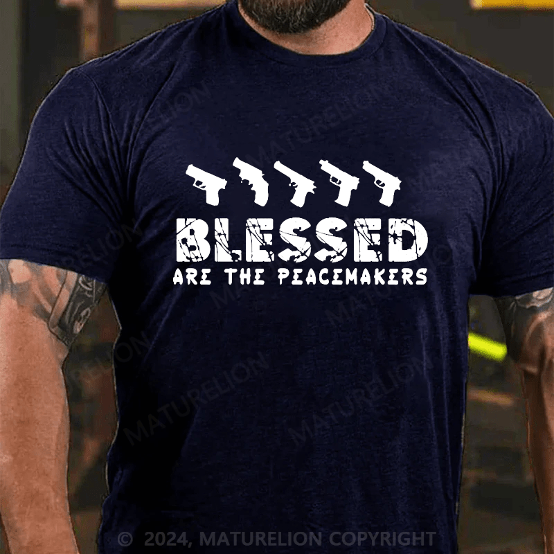 Maturelion Blessed Are The Peacemakers Cotton T-shirt