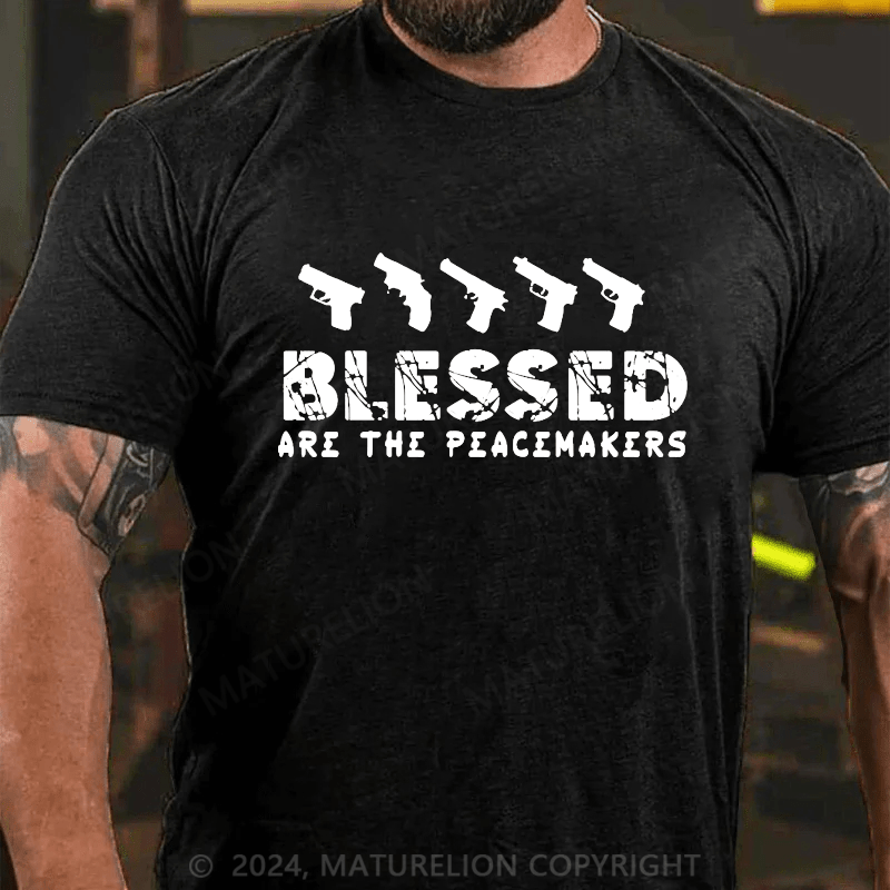 Maturelion Blessed Are The Peacemakers Cotton T-shirt