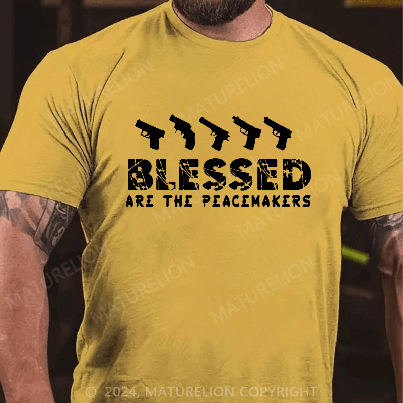 Maturelion Blessed Are The Peacemakers Cotton T-shirt