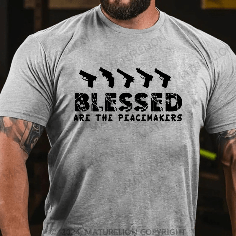 Maturelion Blessed Are The Peacemakers Cotton T-shirt