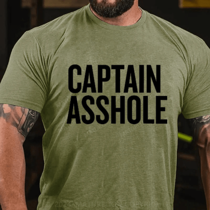 Maturelion Captain Asshole Cotton T-Shirt