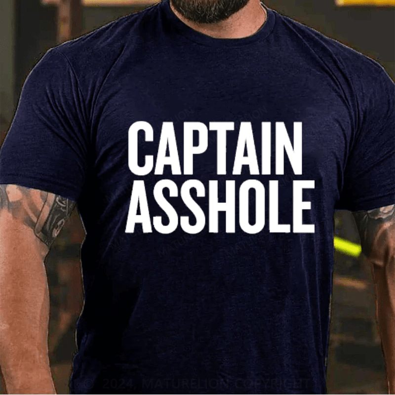 Maturelion Captain Asshole Cotton T-Shirt