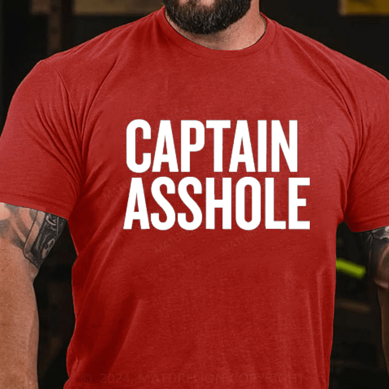 Maturelion Captain Asshole Cotton T-Shirt