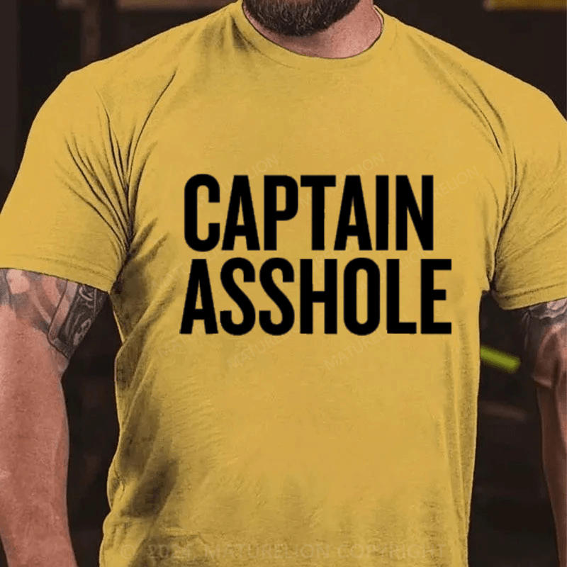 Maturelion Captain Asshole Cotton T-Shirt