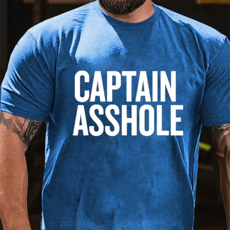 Maturelion Captain Asshole Cotton T-Shirt