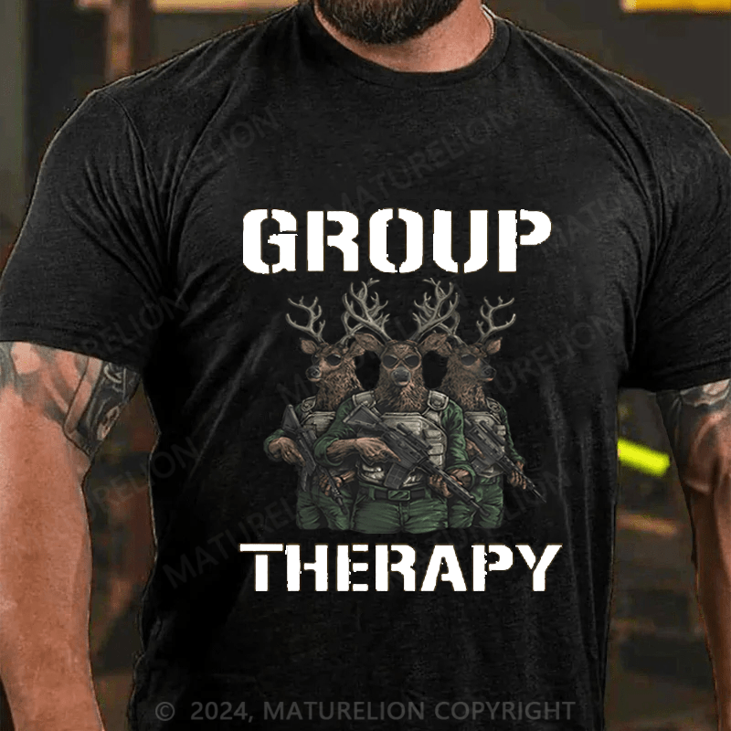 Maturelion Christmas T-Shirt Group Therapy T-shirt