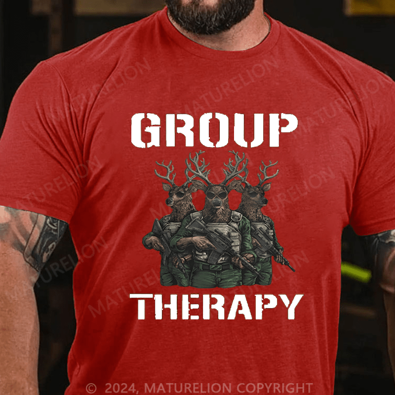 Maturelion Christmas T-Shirt Group Therapy T-shirt