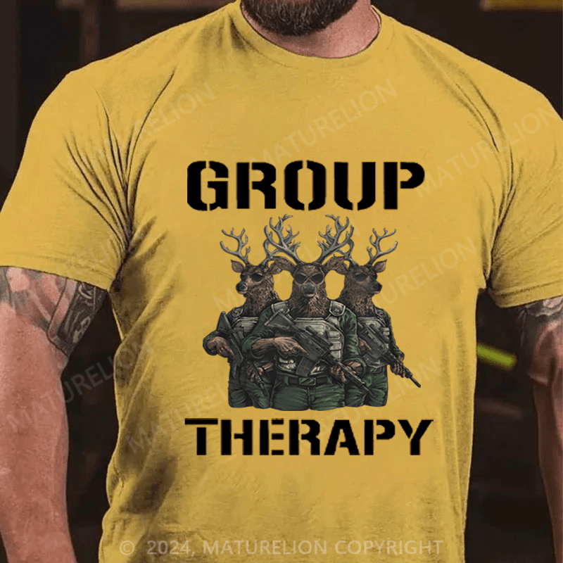 Maturelion Christmas T-Shirt Group Therapy T-shirt