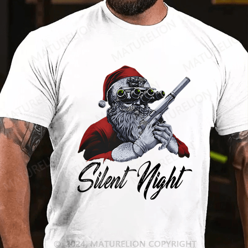 Maturelion Christmas T-Shirt Silent Night T-shirt