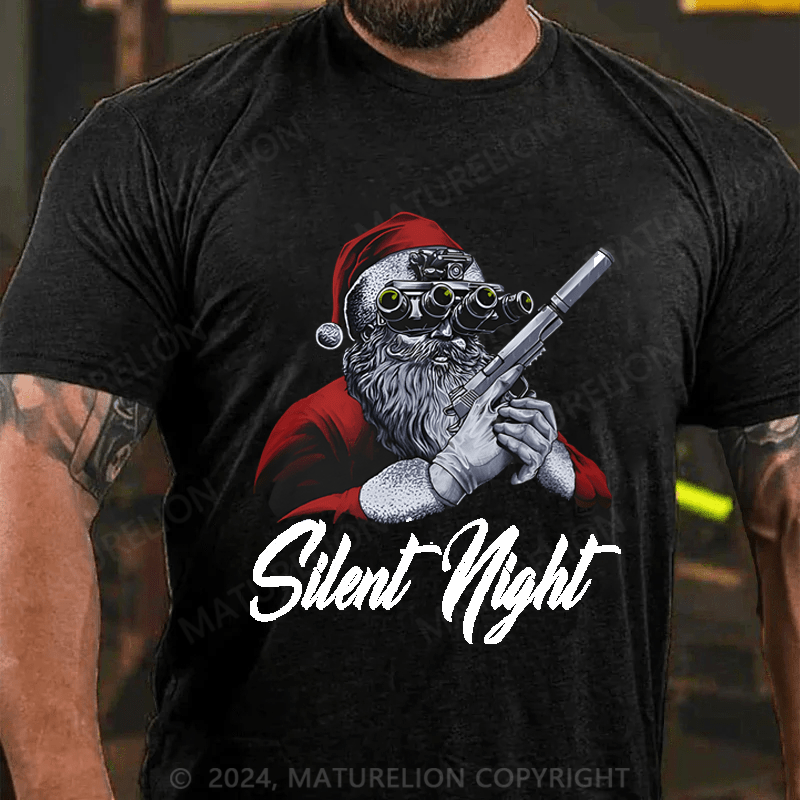 Maturelion Christmas T-Shirt Silent Night T-shirt