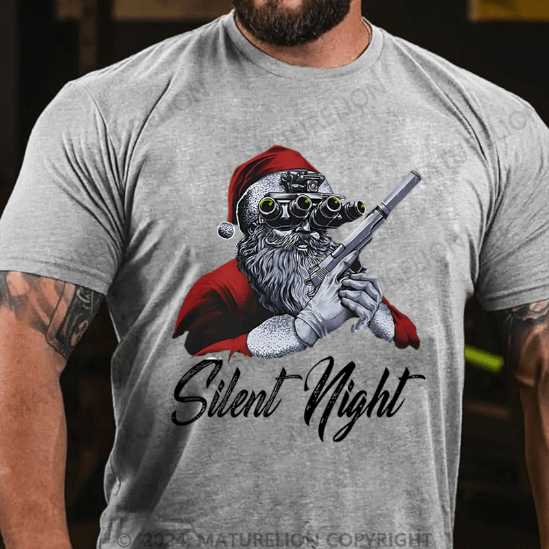 Maturelion Christmas T-Shirt Silent Night T-shirt