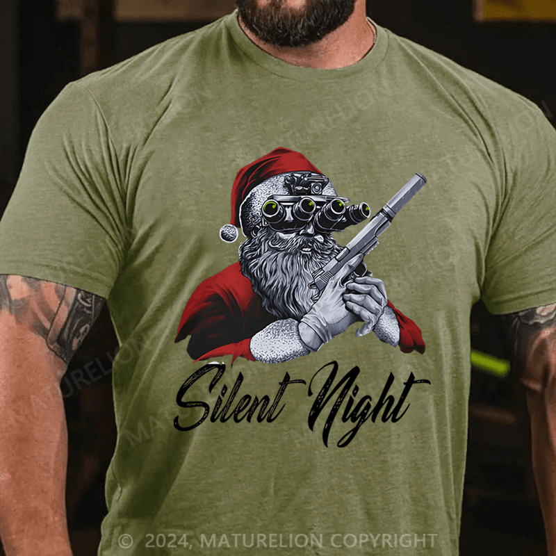 Maturelion Christmas T-Shirt Silent Night T-shirt