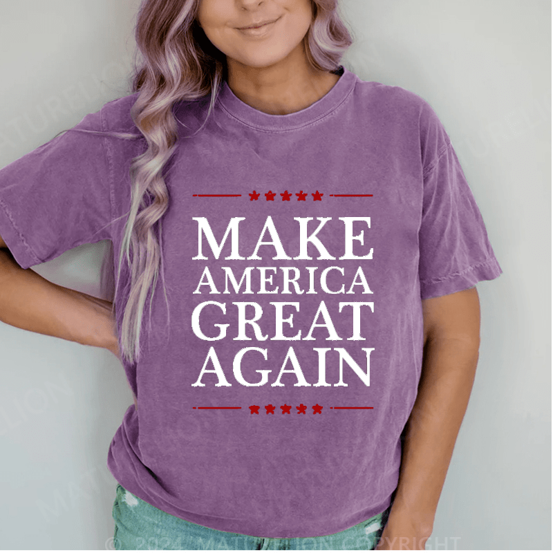 Maturelion Make America Great Again DTG Printing Washed Cotton T-Shirt