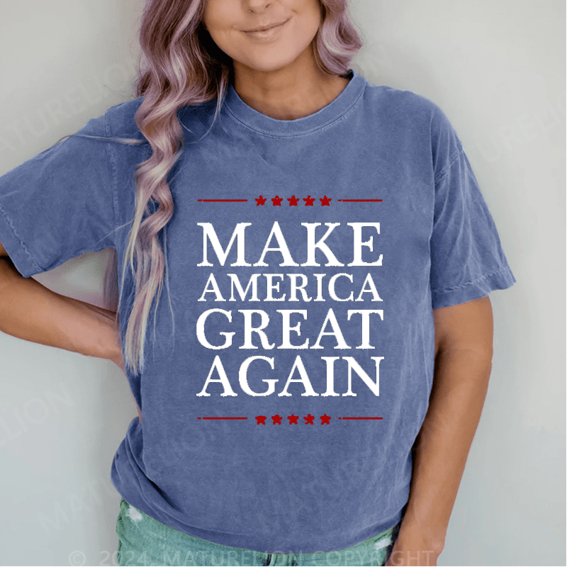 Maturelion Make America Great Again DTG Printing Washed Cotton T-Shirt