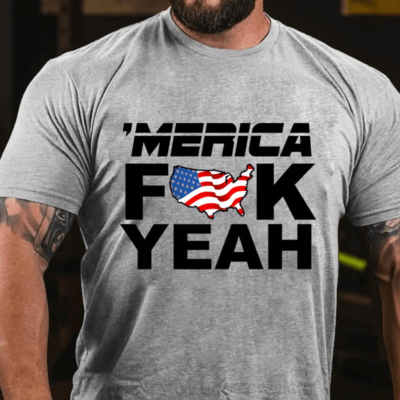 Maturelion Merica Fuck Yeah Cotton T-Shirt