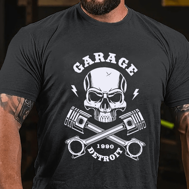 Maturelion Personalized Garage 1990 Detrott Cotton T-Shirt