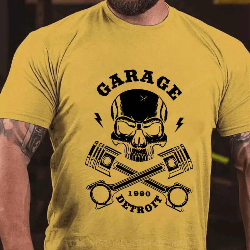 Maturelion Personalized Garage 1990 Detrott Cotton T-Shirt