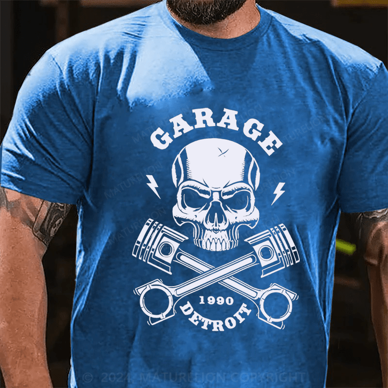 Maturelion Personalized Garage 1990 Detrott Cotton T-Shirt