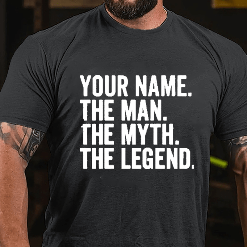 Maturelion Personalized Name Father's Day Gift Cotton T-Shirt