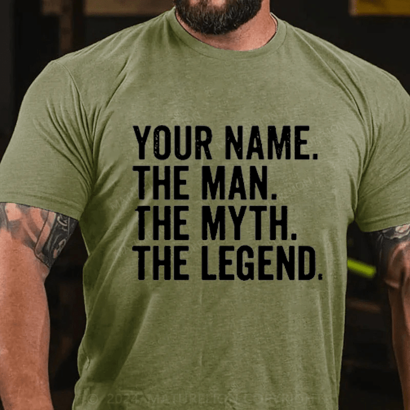 Maturelion Personalized Name Father's Day Gift Cotton T-Shirt