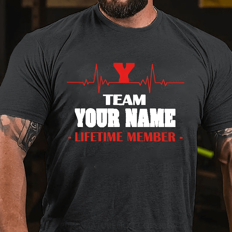 Maturelion Personalized Team Your Name Lifetime Member Cotton T-Shirt