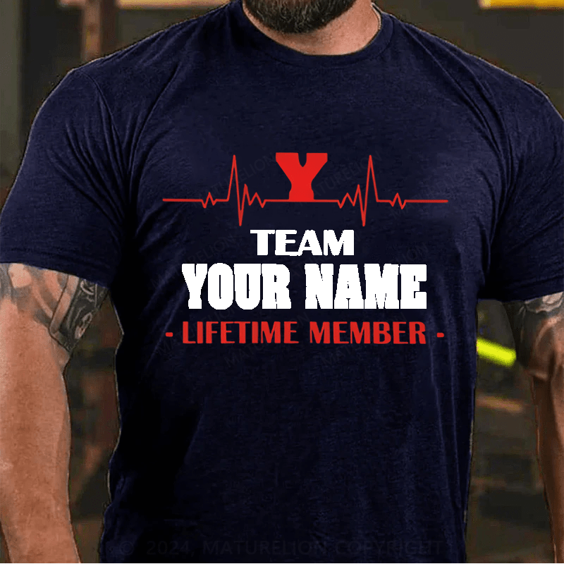 Maturelion Personalized Team Your Name Lifetime Member Cotton T-Shirt