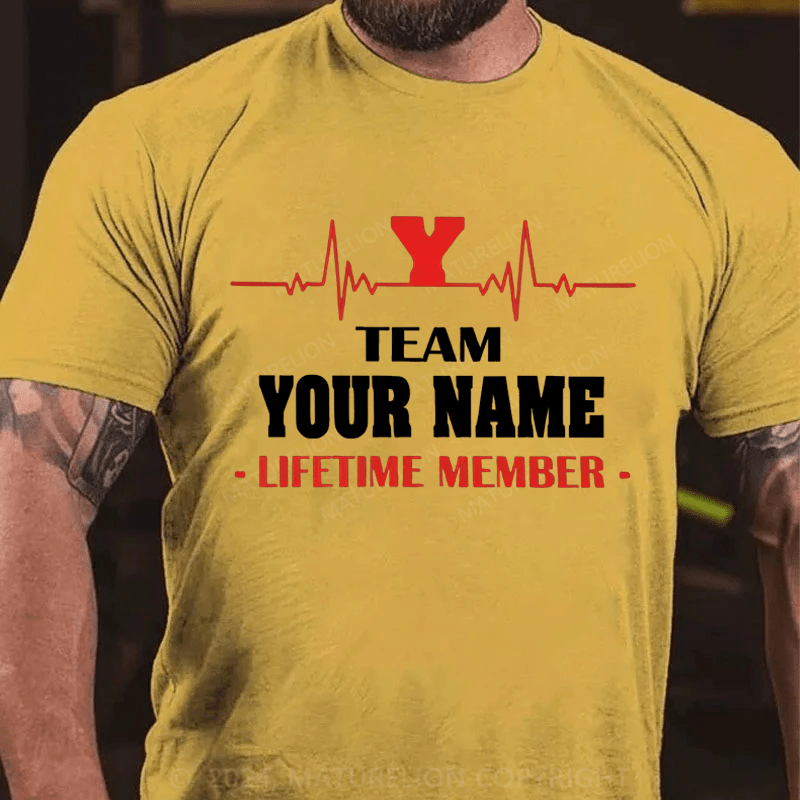 Maturelion Personalized Team Your Name Lifetime Member Cotton T-Shirt