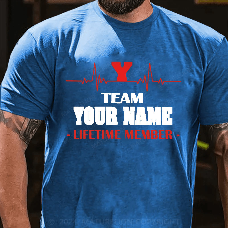 Maturelion Personalized Team Your Name Lifetime Member Cotton T-Shirt