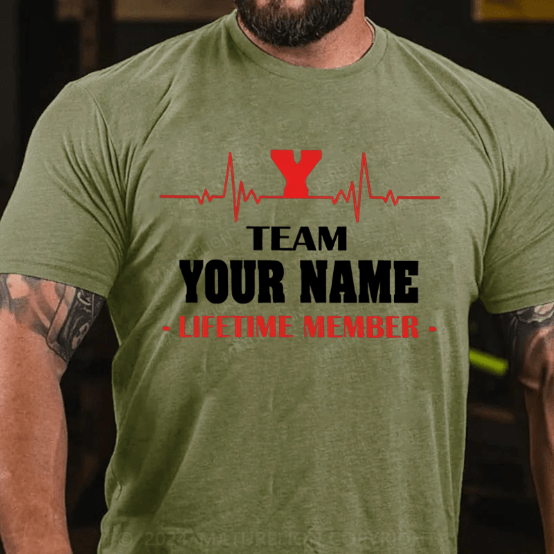 Maturelion Personalized Team Your Name Lifetime Member Cotton T-Shirt