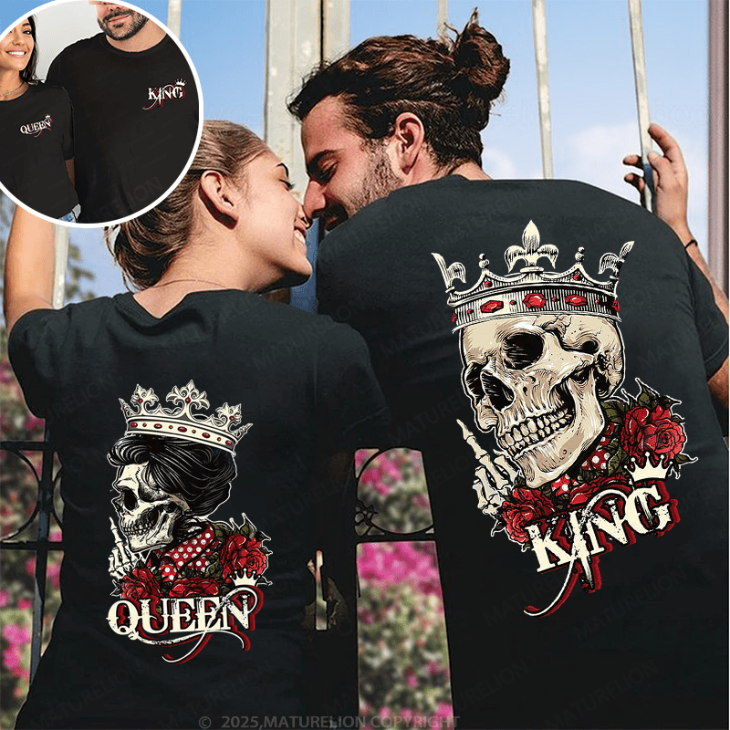 Maturelion Queen & King Couple T-Shirt