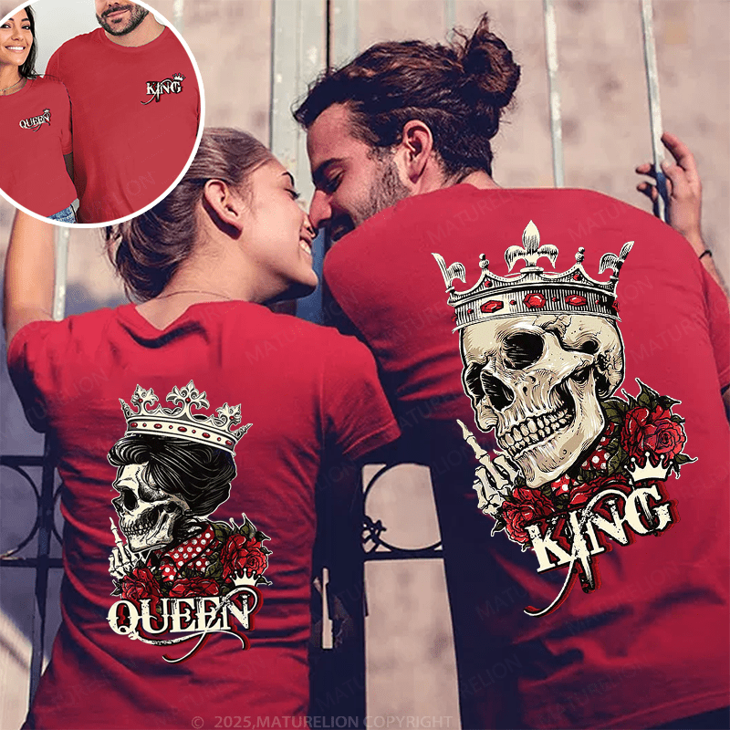 Maturelion Queen & King Couple T-Shirt