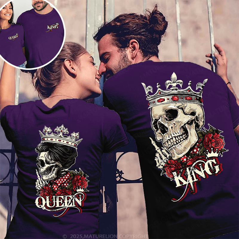 Maturelion Queen & King Couple T-Shirt