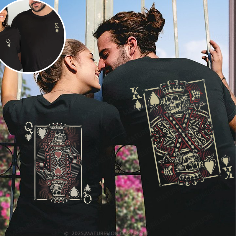 Maturelion Queen & King Couple T-Shirt