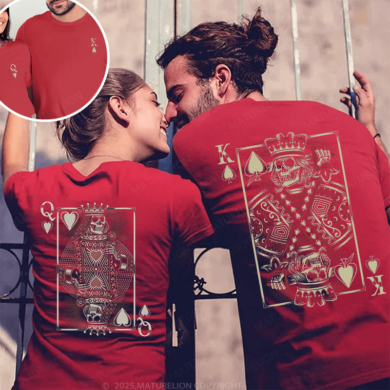 Maturelion Queen & King Couple T-Shirt