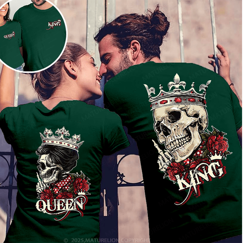 Maturelion Queen & King Couple T-Shirt