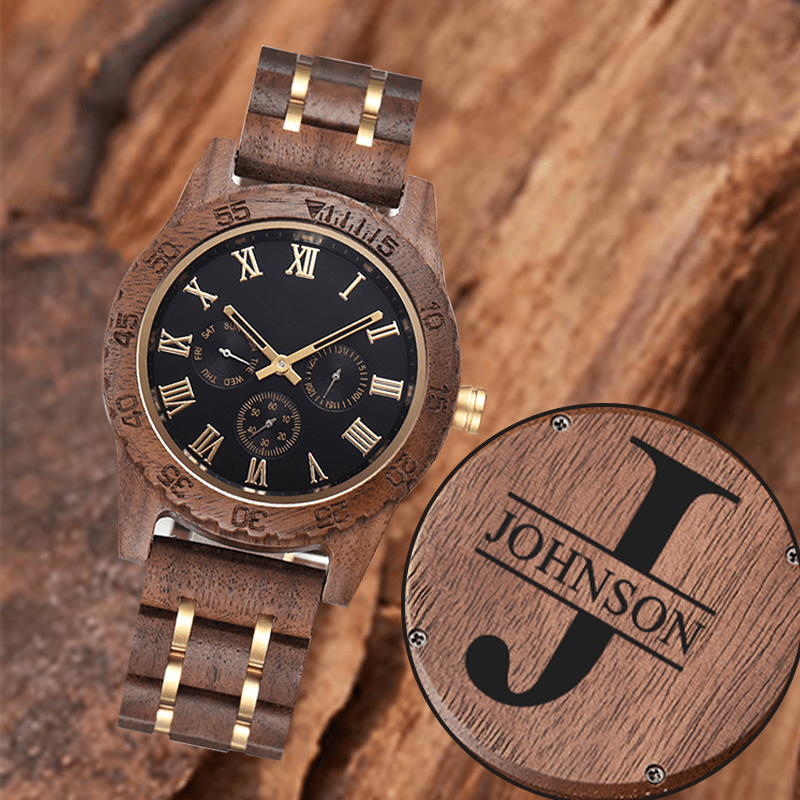 Maturelion Stylish Wood and Stainless Steel Combo Mechanical Watch （Customization Available）