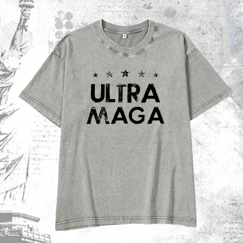 Maturelion Ultra Maga DTG Printing Washed Cotton T-Shirt