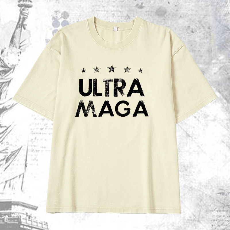 Maturelion Ultra Maga DTG Printing Washed Cotton T-Shirt