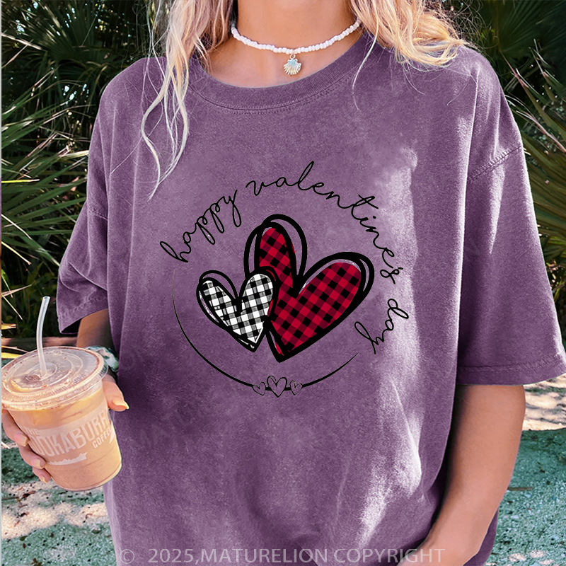 Maturelion Valentine T-Shirt Happy Valentine Women T-Shirt