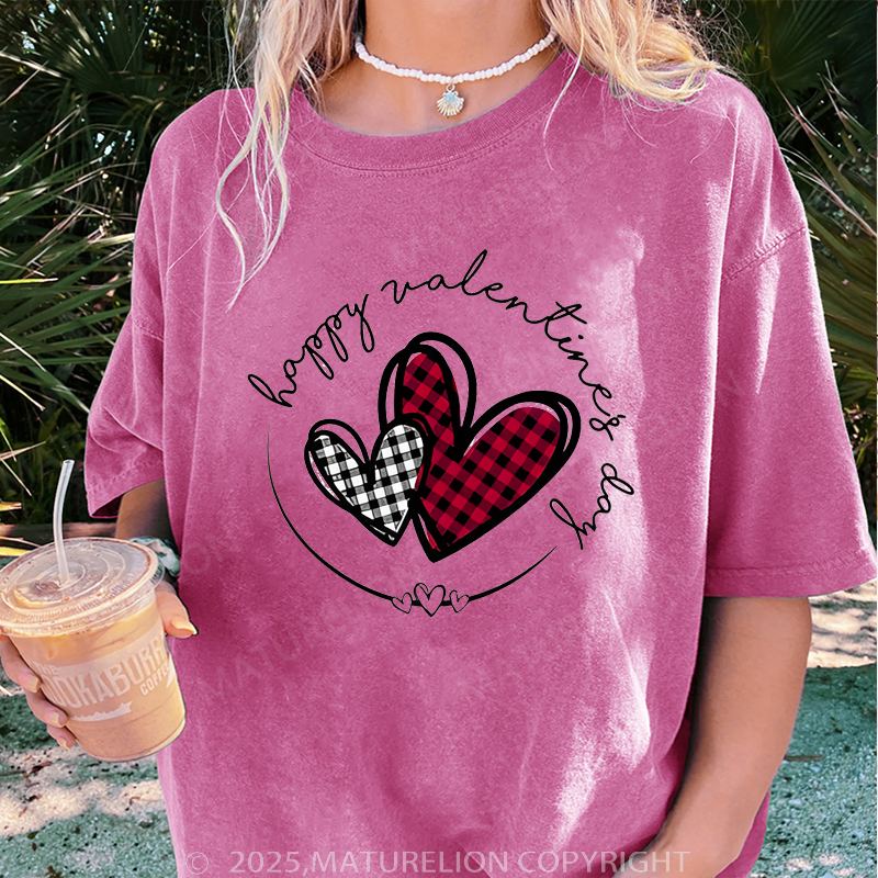 Maturelion Valentine T-Shirt Happy Valentine Women T-Shirt