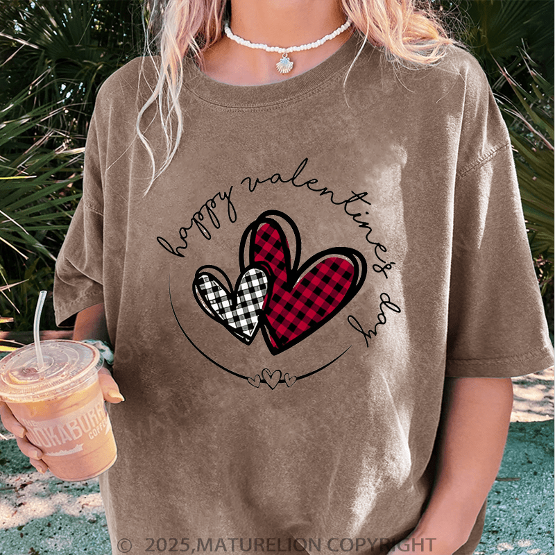 Maturelion Valentine T-Shirt Happy Valentine Women T-Shirt