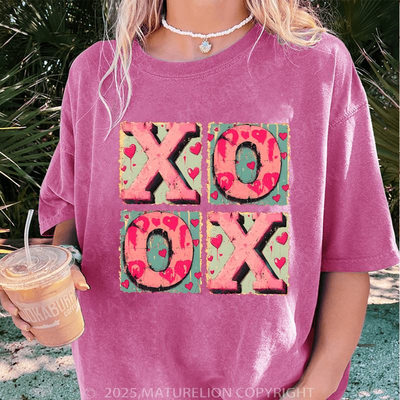 Maturelion Valentine T-Shirt Xoxo Women T-Shirt