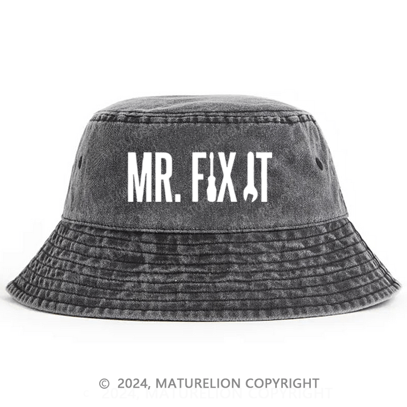 Matureolion Mr. Fix It Funny Bucket Hat