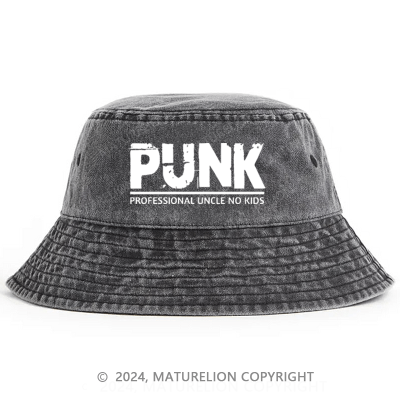 Matureolion PUNK Professional Uncle No Kids Funny Family Bucket Hat