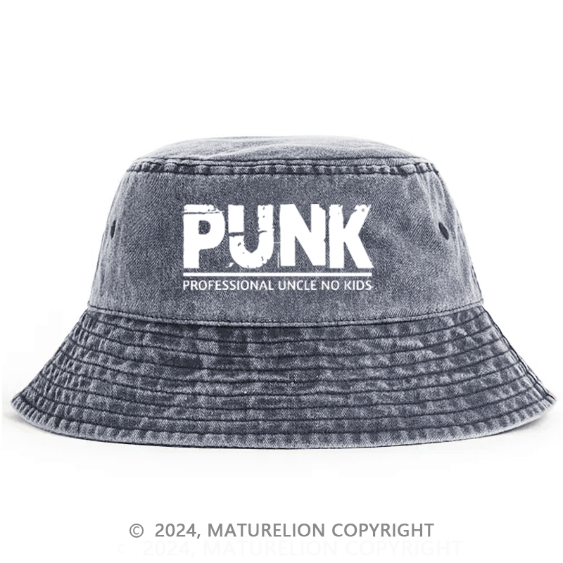 Matureolion PUNK Professional Uncle No Kids Funny Family Bucket Hat