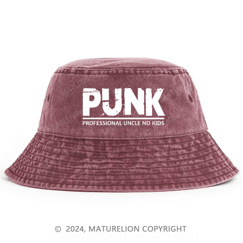 Matureolion PUNK Professional Uncle No Kids Funny Family Bucket Hat