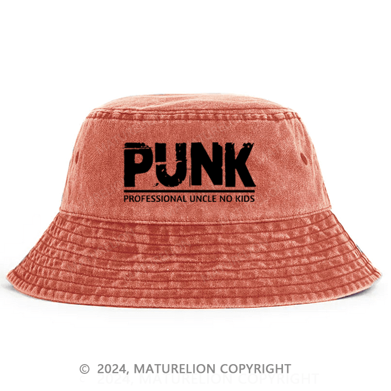 Matureolion PUNK Professional Uncle No Kids Funny Family Bucket Hat