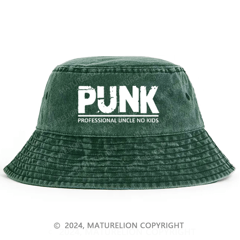 Matureolion PUNK Professional Uncle No Kids Funny Family Bucket Hat